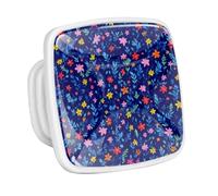 DragonBtu 4 Pack Square Cabinet Handle Cupboard Glowing in the Dark Drawer Pulls Handle Art Flower Drawer Knobs with Screws Furniture Decor