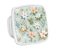 DragonBtu 4 Pack Square Cabinet Handle Cupboard Glowing in the Dark Drawer Pulls Handle Art Flower Drawer Knobs with Screws Furniture Decor