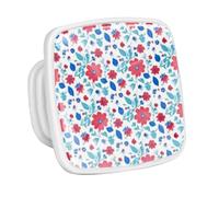 DragonBtu 4 Pack Square Cabinet Handle Cupboard Glowing in the Dark Drawer Pulls Handle Art Flowers Drawer Knobs with Screws Furniture Decor