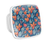 DragonBtu 4 Pack Square Cabinet Handle Cupboard Glowing in the Dark Drawer Pulls Handle Art Leaf Drawer Knobs with Screws Furniture Decor