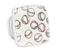 DragonBtu 4 Pack Square Cabinet Handle Cupboard Glowing in the Dark Drawer Pulls Handle Baseball Ball Drawer Knobs with Screws Furniture Decor