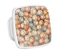 DragonBtu 4 Pack Square Cabinet Handle Cupboard Glowing in the Dark Drawer Pulls Handle Baseball Ball Background Drawer Knobs with Screws Furniture Decor