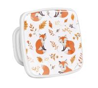 DragonBtu 4 Pack Square Cabinet Handle Cupboard Glowing in the Dark Drawer Pulls Handle Cartoon Foxes Drawer Knobs with Screws Furniture Decor