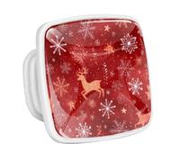 DragonBtu 4 Pack Square Cabinet Handle Cupboard Glowing in the Dark Drawer Pulls Handle Christmas Snowflakes and Deer Drawer Knobs with Screws Furniture Decor