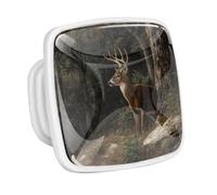 DragonBtu 4 Pack Square Cabinet Handle Cupboard Glowing in the Dark Drawer Pulls Handle Deer Drawer Knobs with Screws Furniture Decor