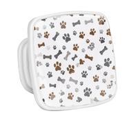 DragonBtu 4 Pack Square Cabinet Handle Cupboard Glowing in the Dark Drawer Pulls Handle Dogs Paws Bones Drawer Knobs with Screws Furniture Decor