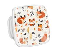 DragonBtu 4 Pack Square Cabinet Handle Cupboard Glowing in the Dark Drawer Pulls Handle Foxes Leaves Drawer Knobs with Screws Furniture Decor