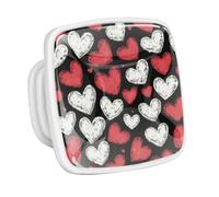 DragonBtu 4 Pack Square Cabinet Handle Cupboard Glowing in the Dark Drawer Pulls Handle Heart of Love Drawer Knobs with Screws Furniture Decor