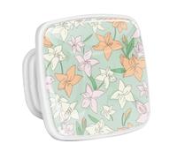 DragonBtu 4 Pack Square Cabinet Handle Cupboard Glowing in the Dark Drawer Pulls Handle Lilies Color Drawer Knobs with Screws Furniture Decor