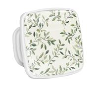DragonBtu 4 Pack Square Cabinet Handle Cupboard Glowing in the Dark Drawer Pulls Handle Olive Leaf Drawer Knobs with Screws Furniture Decor