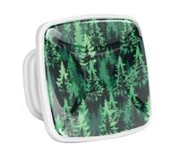 DragonBtu 4 Pack Square Cabinet Handle Cupboard Glowing in the Dark Drawer Pulls Handle Pine Forest Drawer Knobs with Screws Furniture Decor