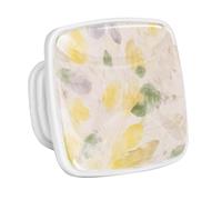 DragonBtu 4 Pack Square Cabinet Handle Cupboard Glowing in the Dark Drawer Pulls Handle Tie Dyeing Art Drawer Knobs with Screws Furniture Decor