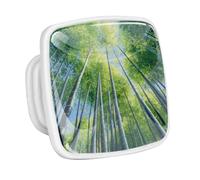 DragonBtu 4 Pack Square Cabinet Handle Cupboard Glowing in the Dark Drawer Pulls Handle Towering Bamboo Drawer Knobs with Screws Furniture Decor