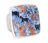 DragonBtu 4 Pack Square Cabinet Handle Cupboard Glowing in the Dark Drawer Pulls Handle Unicorn Horse Forest Pattern Drawer Knobs with Screws Furniture Decor