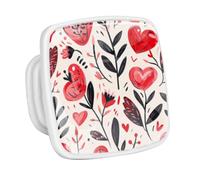 DragonBtu 4 Pack Square Cabinet Handle Cupboard Glowing in the Dark Drawer Pulls Handle Valentine's Day Heart Drawer Knobs with Screws Furniture Decor