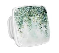 DragonBtu 4 Pack Square Cabinet Handle Cupboard Glowing in the Dark Drawer Pulls Handle Weeping Willow Drawer Knobs with Screws Furniture Decor