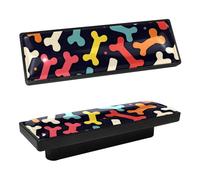 DragonBtu 4 Pcs Rectangle Cabinet Handle Cupboard Knob Drawer Pulls Handle Cartoon Dog Bones Drawer Knobs with Screws Furniture Decor