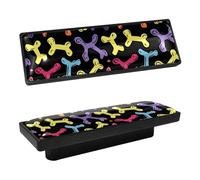 DragonBtu 4 Pcs Rectangle Cabinet Handle Cupboard Knob Drawer Pulls Handle Colored Dog Bones Drawer Knobs with Screws Furniture Decor