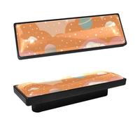 DragonBtu 4 Pcs Rectangle Cabinet Handle Cupboard Knob Drawer Pulls Handle Colorful Sky Stars and Planets Drawer Knobs with Screws Furniture Decor