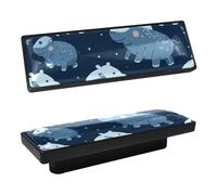 DragonBtu 4 Pcs Rectangle Cabinet Handle Cupboard Knob Drawer Pulls Handle Cute Hippo Drawer Knobs with Screws Furniture Decor