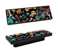 DragonBtu 4 Pcs Rectangle Cabinet Handle Cupboard Knob Drawer Pulls Handle Dog Bones Cartoon Drawer Knobs with Screws Furniture Decor