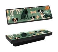 DragonBtu 4 Pcs Rectangle Cabinet Handle Cupboard Knob Drawer Pulls Handle Dogs Bones Drawer Knobs with Screws Furniture Decor