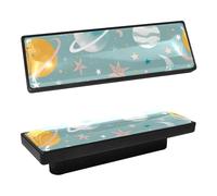 DragonBtu 4 Pcs Rectangle Cabinet Handle Cupboard Knob Drawer Pulls Handle Stars and Planets Drawer Knobs with Screws Furniture Decor