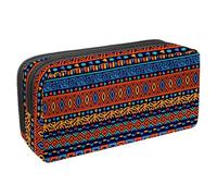 DragonBtu Large Capacity Pencil Case with Zipper 2 Compartment Pen Pouch Makeup Bag for School Office Organizer Bohemia Boho Mandala