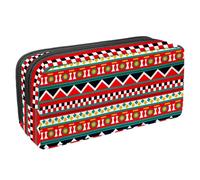 DragonBtu Large Capacity Pencil Case with Zipper 2 Compartment Pen Pouch Makeup Bag for School Office Organizer Boho Bohemia Pink