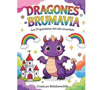 DRAGONES DE BRUMAVIA: Los 10 guardianes del cielo encantado: Libro para colorear de dragones mágicos para niños a partir de 5 años