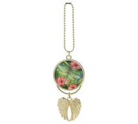 Dragonflies and Flowers Car Pendant，Cute and Cool Creative New Car Accessories，Nostalgic Retro Auto Rear View Hanging Decoration，for Both Men and Women