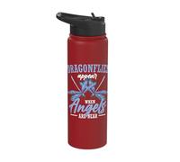 Dragonflies Appear When Angels are Near Stainless Steel Insulated Water Bottle