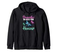 Dragonflies Are Kisses From Heaven - Spiritual Dragonfly Zip Hoodie