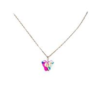 Dragonflies/Butterfly Charm Necklace Thin, Colorful butterfly