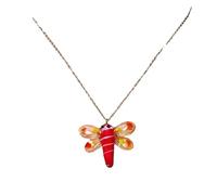 Dragonflies/Butterfly Charm Necklace Thin, necklace, A