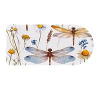 Dragonflies Chamomiles Floral with Grass Twigs Mouse Pad, Large Gaming Keyboard Mat with Non-Slip Rubber Base, Big Extended Desk Protector for Home Office, 29.1’’ x 13.8’’