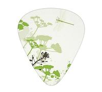 Dragonflies Herbs And Foliage Guitar Picks Guitar Accessories 12 Pack Art Bass Pick Thin, Medium Heavy Gauges 3 Sizes For Ukulele
