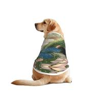 Dragonflies in Candy Land Dog Shirt Vest Dog Clothes- Breathable Cooling for Big Dogs, Sun Protection Comfort Wear for Golden Retriever, Husky, Alaska Outdoor Activities 5X-Large