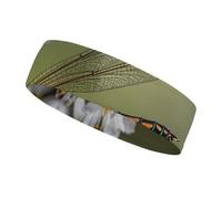Dragonflies on Flowers and Branches Headbands for Women & Men Sports Headband, Fits All Head Sizes, Ultra Absorbent & Non-Slip Sweatband for Running, Yoga, Gym