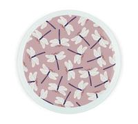 Dragonflies Round Glass Worktop Saver - Nature Animals Wildlife Gift - Textured Kitchen Chopping/Cutting Board Worktop Protector with Non-Slip Feet 30cm x 30cm (12" x 12")