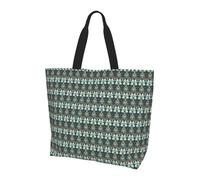 Dragonfly and lotus Print Large Capacity Shoulder Bag Unisex Daily Travel Commuting Shopping Crossbody Bags