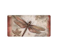 Dragonfly Animal Desk Mat 24 X 12 Inches Multifunctional Desk Pad Non-Slip Office Desk Mat Mouse Pad Waterproof Desk Writing Pad for Office and Home