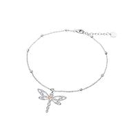 Dragonfly Anklets for Women Sterling Silver Adjustable Dragonfly Ankle Beach Foot Jewelry Birthday Gifts, Sterling Silver , n