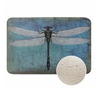Dragonfly Bathroom Mat Rugs Retro Rough Nature Modern Stain Microfiber Faux Cashmere Thick Plush Bath Mat Non-Slip Water Absorbent Bath Carpet for Bathtub Bathroom Floor Tub 16X24 in