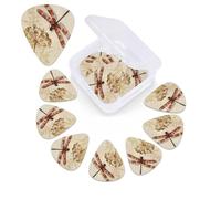 Dragonfly Bee Print Guitar Pick 12 Pack With Guitar Pick Case Guitar Plectrums Pick 0.46mm 0.96mm 0.71mm Guitar Accessories For Bass Electric Acoustic Guitars Ukulele