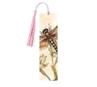 Dragonfly Bee Printed Metal Bookmarks S - Pink Lightweight Aluminium Book Marker for Books, Journals & Gifts, Ideal Book Lovers, Holiday Decor & Crafts