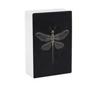 Dragonfly Black Cigarette Case Stylish Lightweight Pocket Holder Case for Smoke Waterproof Cigarette Dispenser Cigarettes Accessories for Outdoor Camping Hiking