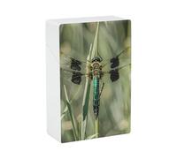 Dragonfly Black Cigarette Case - Waterproof & Crush Proof Cigarette Holder Case for 20 King Size Cigarettes, Portable Pocket Size Travel Box for Men & Women