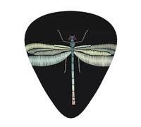 Dragonfly Black Guitar Plectrums 12 Pieces For Ukulele Bass Instrument Accessories