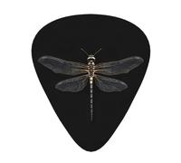 Dragonfly Black Print 12pcs Guitar Cubes for Guitar and Ukulele, Unique Guitar Gift